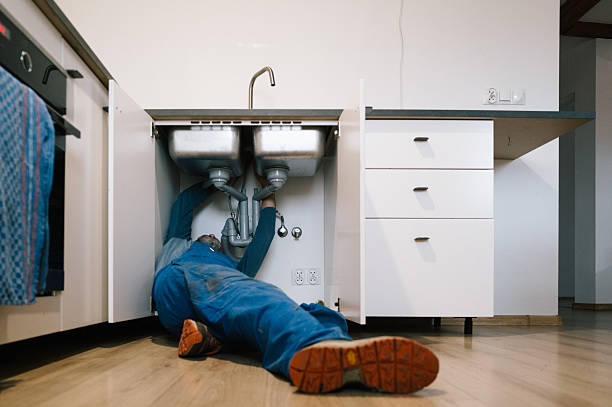 Professional Drain Cleaning technician working in Marlow, NH